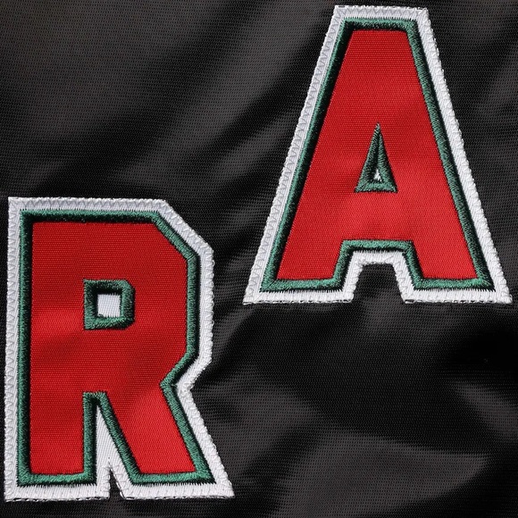 Men's Starter x Ty Mopkins Black/Red Toronto Raptors Satin Full-Snap Jacket, XXL - Picture 4 of 5